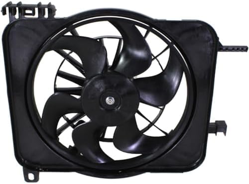 Front Radiator Fan Shroud Assembly Plastic with Air Conditioning Direct Replacement Compatible with 1995-2002 Chevrolet Cavalier GM3115106 22645919