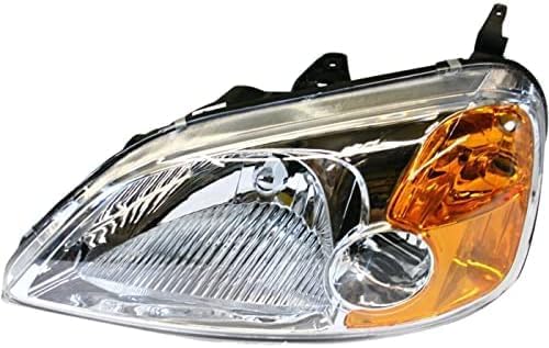 Set Of 2 Front Head Light Lens And Housing Right Passenger & Left Driver Side Direct Replacement Compatible With 2001-2003 Honda Civic HO2519102 HO2518102 33101S5PA01
