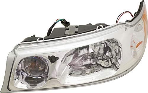 Set Of 2 Front Head Lights Assembly Halogen Plastic Left Driver & Right Passenger Side Direct Replacement Compatible With 1998-2002 Lincoln Town Car FO2502158 FO2503158
