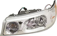 Set Of 2 Front Head Lights Assembly Halogen Plastic Left Driver & Right Passenger Side Direct Replacement Compatible With 1998-2002 Lincoln Town Car FO2502158 FO2503158