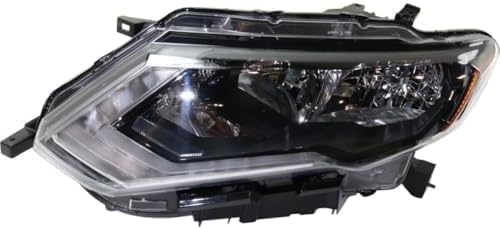 Set Of 2 Front Headlight Assembly Halogen Left Driver & Right Passenger Side Direct Replacement Compatible With 2017-2020 Nissan Rogue NI2502254 NI2503254 260606FL0A 260106FL0A