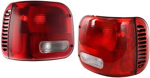 Set Of 2 Tail Light Lens And Housing Right Passenger & Left Driver Side Direct Replacement Compatible With 1994-2003 Dodge Full Size Van CH2801142 CH2800142 4882684 4882685