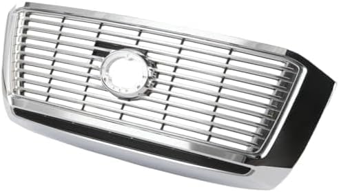Front Grille Assembly Chrome Shell With Satin Nickel Insert Plastic Direct Replacement Compatible With 2010-2013 Toyota Tundra TO1200338 531000C250