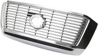Front Grille Assembly Chrome Shell With Satin Nickel Insert Plastic Direct Replacement Compatible With 2010-2013 Toyota Tundra TO1200338 531000C250
