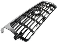 Front Grille Assembly Chrome Shell With Painted Dark Argent Insert Direct Replacement Compatible With 1995-1997 Toyota Land Cruiser TO1200207 5310160130