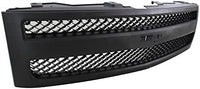 Front Grille Textured Shell And Insert + Headlight Left Driver & Right Passenger Side Direct Replacement Compatible With 2007-2013 Chevrolet Silverado 1500 GM1200578 GM2502280