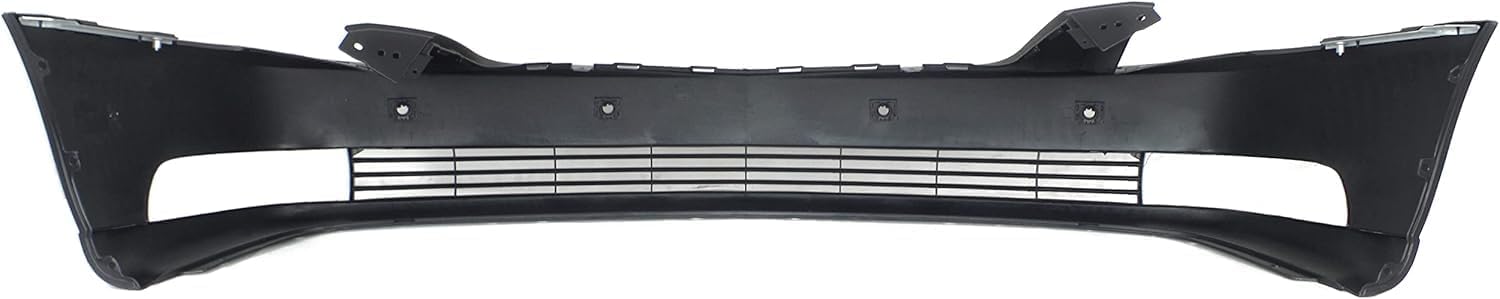 Front Bumper Cover Primed Plastic + Grille Chrome Shell and Insert Direct Replacement Compatible With 2006-2011 Cadillac DTS