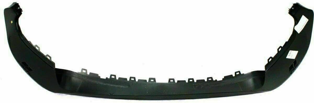 Front Bumper Chrome Steel + Upper Cover Primed + Lower Valance Air Dam Textured Direct Replacement Compatible With Ram 1500 2014-2018 CH1014108 CH1002402 CH1090147