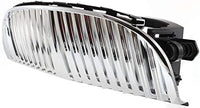Front Grille Chrome Shell With Silver Insert Direct Replacement Compatible With 1998-2002 Lincoln Town Car FO1200349 XW1Z8200AA
