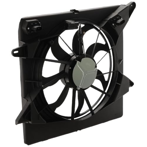 Front Radiator Cooling Fan Assembly Plastic Direct Replacement Compatible with 2010-2016 Cadillac SRX GM3115234 20883034