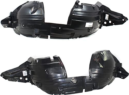 Set Of 2 Front Fender Liner Plastic Left Driver & Right Passenger Side Direct Replacement Compatible With 2007-2012 Nissan Sentra NI1249116 NI1248116 63840ET80A 63841ET80A