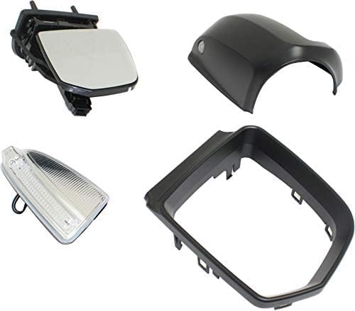 Front Power Mirror Manual Folding Heated Primed With Signal & Puddle Light Right Side Direct Replacement Compatible With 2009-2010 Mercedes Benz GL-Class/ML-Class 1648102893