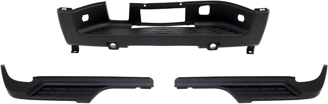 Rear Bumper Center Step Pad + Outer Left Driver & Right Passenger Side Direct Replacement Compatible With 2007-2013 Chevrolet Silverado 1500 GM1191124 GM1191125 GM1191128 15284313