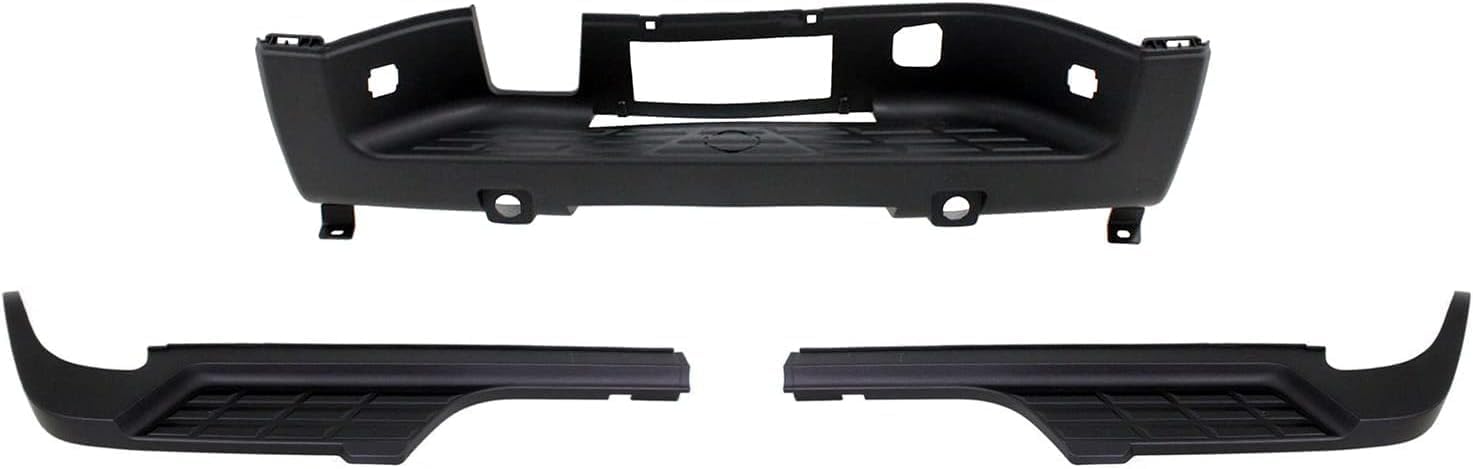 Rear Bumper Center Step Pad + Outer Left Driver & Right Passenger Side Direct Replacement Compatible With 2007-2013 Chevrolet Silverado 1500 GM1191124 GM1191125 GM1191128 15284313