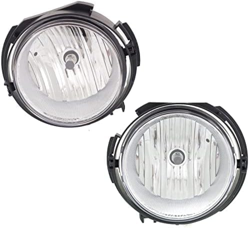Set of 2 Front Fog Light Assembly Left Driver & Right Passenger Side Direct Replacement Compatible With 2006-2011 Chevrolet HHR GM2593155 GM2592155 15813308 15813307