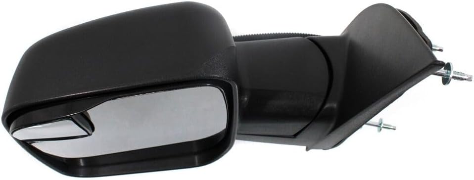 Front Power Mirror Manual Folding Non-Heated Textured Left Driver Side Direct Replacement Compatible With 2010-2014 Ford F-Series FO1320396 AC2Z17683AA