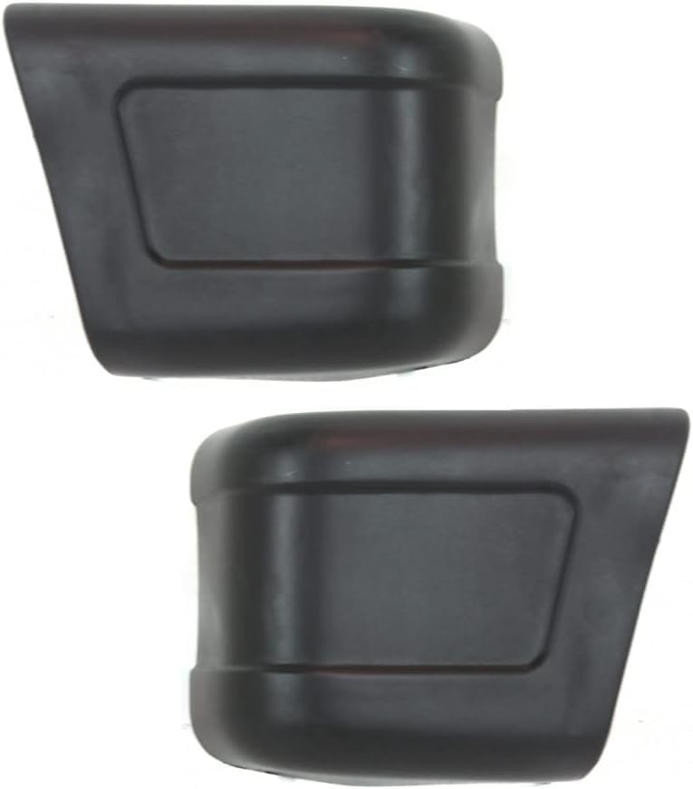Set Of 2 Front Bumper End Cap Left Driver & Right Passenger Side Direct Replacement Compatible With 1986-1995 Suzuki Samurai SZ1005101 SZ1004101 7174183302 7174283302