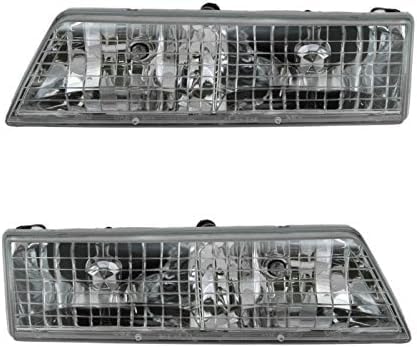 Set Of 2 Front Headlight Assembly Right Passenger & Left Driver Side Direct Replacement Compatible With 1995-1997 Mercury Grand Marquis FO2502148 FO2503148 F5MY13008B F5MY13008A