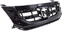 Front Grille Primed Shell And Insert Direct Replacement Compatible With 2014-2017 Honda Odyssey HO1200220 75101TK8A22