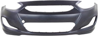 Front Bumper Cover Primed Direct Replacement Compatible With 2014-2017 Hyundai Accent HY1000201 865111R010
