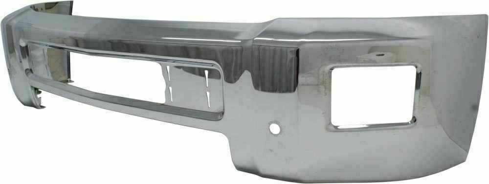Front Bumper Chrome + Lower Valance + Fog Lamp Left Driver and Right Passenger Side Direct Replacement Compatible With 2015-2019 Chevrolet Silverado 2500HD 3500HD GM1002850