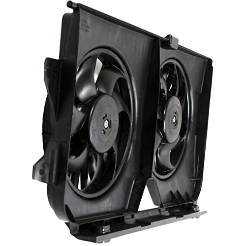 Front Dual Fan Assembly Direct Replacement Compatible with 2005-2007 Chrysler Town & Country/Caravan/Grand CH3115145 4677695AB