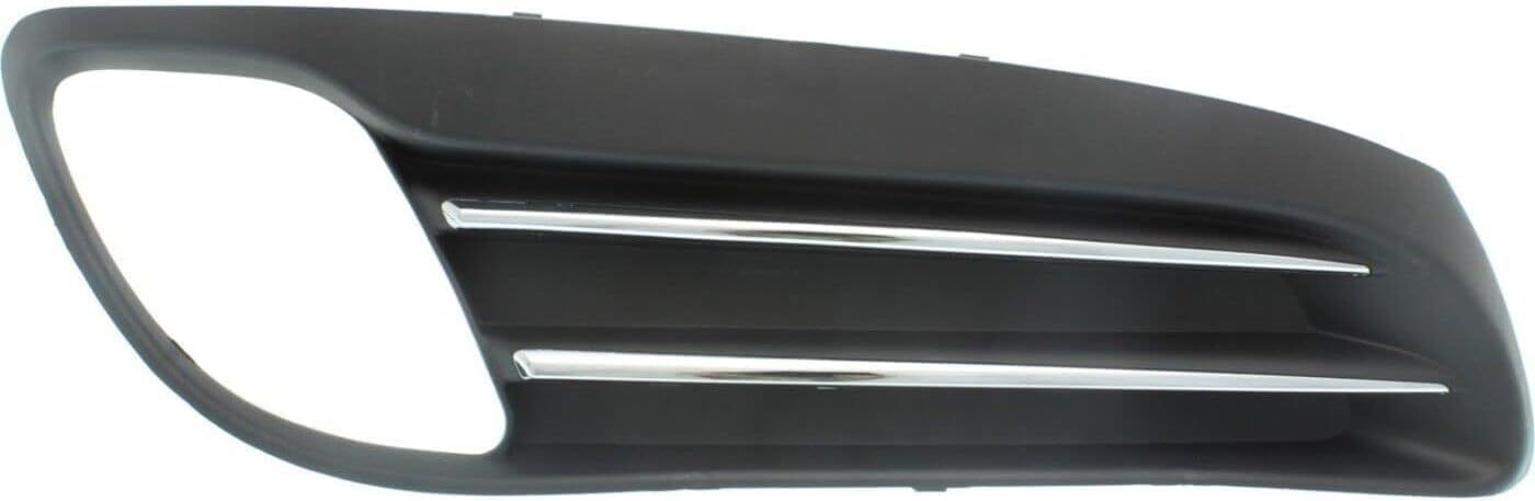 Set Of 2 Front Fog Light Molding Primed With Chrome Trim Left Driver & Right Passenger Side Direct Replacement Compatible With 2010-2012 Hyundai Genesis HY1038123 HY1039123