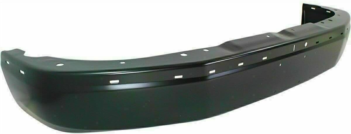 Front Bumper Face Bar Primed Steel + Upper Cover Textured + Brackets Left Driver & Right Passenger Side Direct Replacement Compatible With 2003-2023 Chevrolet Express/GMC Savana Van