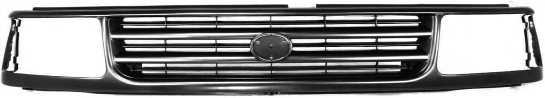 Front Grille Assembly Painted Gray Shell And Insert With Headlight Holes & Emblem Provision Direct Replacement Compatible With 1993-1998 Toyota T100 TO1200191 5311134010