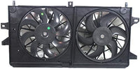 Front Radiator Dual Cooling Fan Assembly Plastic Direct Replacement Compatible with 2004-2008 Pontiac Grand Prix / 2005-2009 Buick Lacrosse GM3115180 89019107-PFM 89018446-PFM