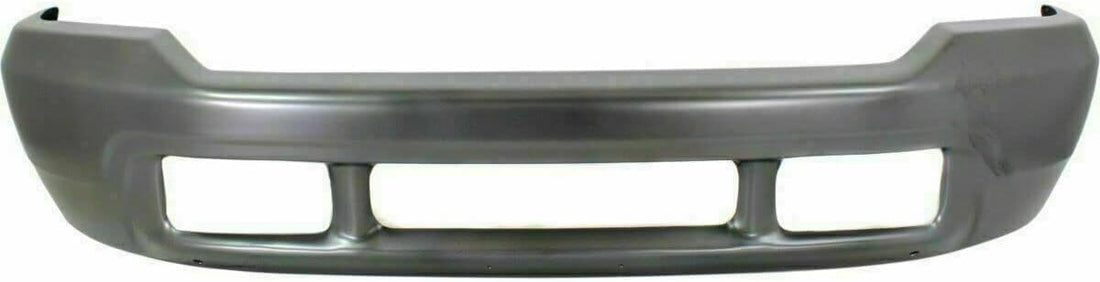 AUTOS PARTS PLUS Front Bumper Gray Without Holes For Lower Cover Direct Replacement Compatible With 1999-2004 Ford F- Series Super Duty FO1002354 FO1002365 F81Z17757AAA 3C3Z17757AAA