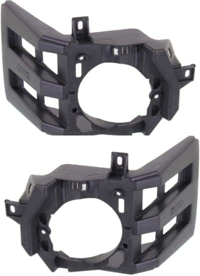 Set Of 2 Front Fog Light Bracket Plastic Left Driver & Right Passenger Side Direct Replacement Compatible With 2011-2013 Lexus CT200h LX2602100 LX2603100 5212576010 5212676010