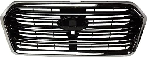 Front Grille Chrome Shell With Primed Insert Plastic Direct Replacement Compatible With 2019-2022 Subaru Ascent SU1200183 91121XC01A
