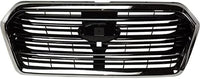 Front Grille Chrome Shell With Primed Insert Plastic Direct Replacement Compatible With 2019-2022 Subaru Ascent SU1200183 91121XC01A