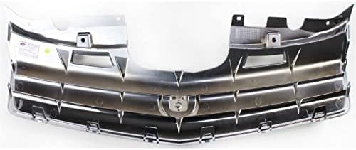 Front Grille Primed Gray Shell And Insert Direct Replacement Compatible With 2006-2009 Cadillac SRX GM1200612 15925771