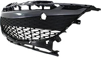 Front Bumper Grille Gray Plastic Direct Replacement Compatible With 2010-2011 Mazda 3 MA1036114 BBN2501T0K