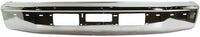 Front Bumper Chrome + Lower Valance Panel Textured + Moldings Primed Center + Left & Right Side Direct Replacement Compatible With Ford F-Series/Bronco 1992-1996 FO1002254