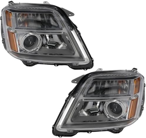Set Of 2 Front Headlight Assembly Halogen Right Passenger & Left Driver Side Direct Replacement Compatible With 2010-2015 GMC Terrain GM2503350 GM2502350 84791974 84791975