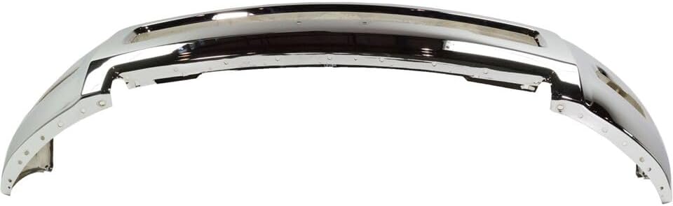 Front Bumper Chrome Steel Without Parking Aid Sensor Holes Direct Replacement Compatible With 2010-2018 Dodge Ram 2500/3500 CH1002390 68045698AB