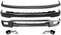 Front Bumper Steel + Upper Filler + Lower Valance + Brackets Right Passenger & Left Driver Side Direct Replacement Compatible With Toyota Tacoma 2001-2004 TO1095196 TO1002176
