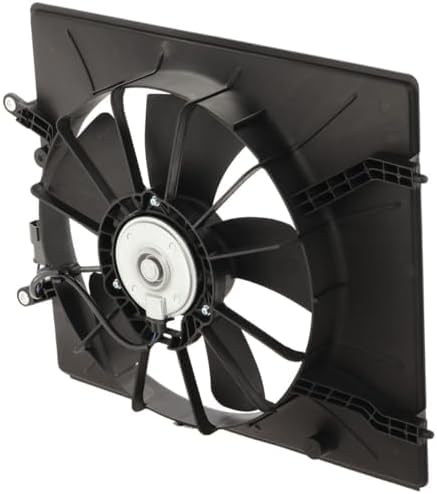 Front Radiator Single Fan Assembly Left Driver Side Direct Replacement Compatible with 2001-2006 Acura MDX / 2003-2007 Honda Pilot AC3115105 19015PGKA01 19015RDJA01
