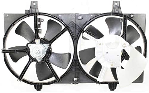 Front Radiator Cooling Fan Assembly with Air Conditioning Direct Replacement Compatible with 2002-2006 Nissan Sentra NI3115123 214814Z320