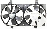 Front Radiator Cooling Fan Assembly with Air Conditioning Direct Replacement Compatible with 2002-2006 Nissan Sentra NI3115123 214814Z320