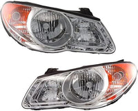 Set Of 2 Front Headlight Assembly Left Driver & Right Passenger Side Direct Replacement Compatible With 2007-2009 Hyundai Elantra HY2502138 HY2503138 921022H050 921012H050