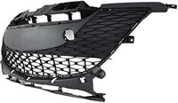Front Bumper Grille Textured Gray Plastic Direct Replacement Compatible With 2010-2011 Mazda 3 MA1036112 BBM4501T1H