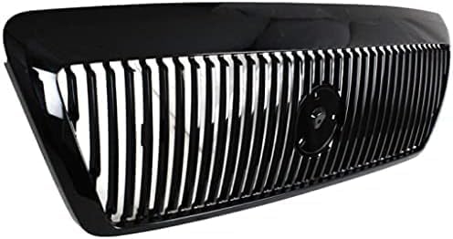 Front Grille Primed Shell and Insert Plastic Direct Replacement Compatible With 2003-2004 Mercury Marauder FO1200409 4W3Z8200AAA