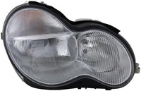Front Headlight Assembly Halogen Right Passenger Side Direct Replacement Compatible With 2001-2004 Mercedes Benz C-Class MB2503118 2038201061
