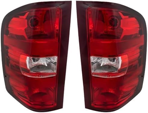 Set Of 2 Tail Light Assembly Right Passenger & Left Driver Side Direct Replacement Compatible With 2007-2014 Chevrolet Silverado/GMC Sierra 1500 2500HD 3500HD GM2801207 GM2800207
