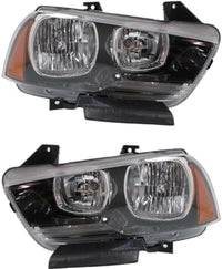 Set Of 2 Front Headlight Assembly Right Passenger & Left Driver Side Direct Replacement Compatible With 2011-2014 Dodge Charger CH2503232 CH2502232 57010410AF 57010410AE 57010411AF