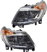 Set Of 2 Front Headlight Assembly Without Daytime Running Light Right Passenger & Left Driver Side Direct Replacement Compatible With 2014-2022 Ram ProMaster 1500 2500 3500 CH2503254